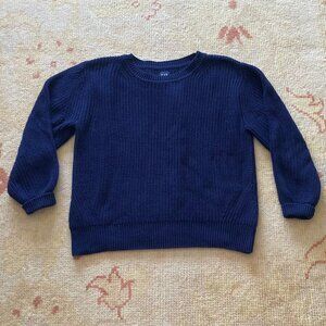 Vintage Gap Chunky Ribbed 100% Cotton Navy Blue Sweater, Medium